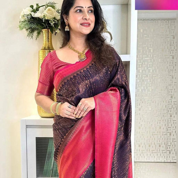 Vastra Creations Banarasi Soft Silk Saree