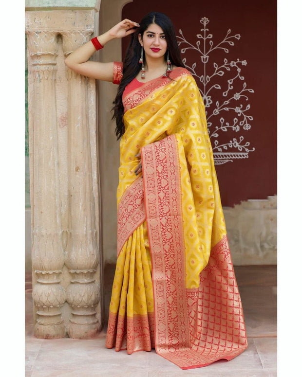 Vastra Yellow Pari