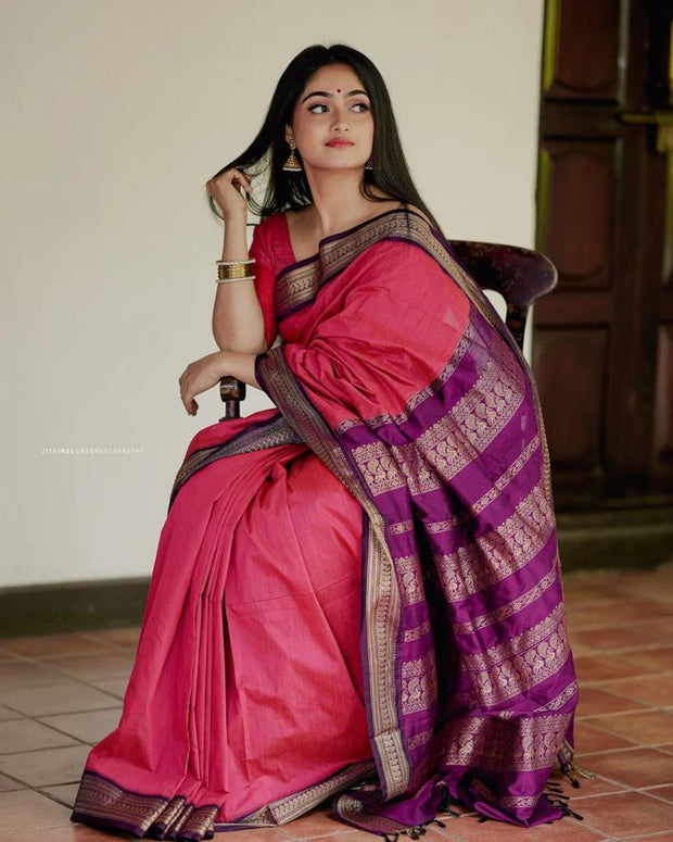 Vastra Creations Banarasi Soft Silk Saree