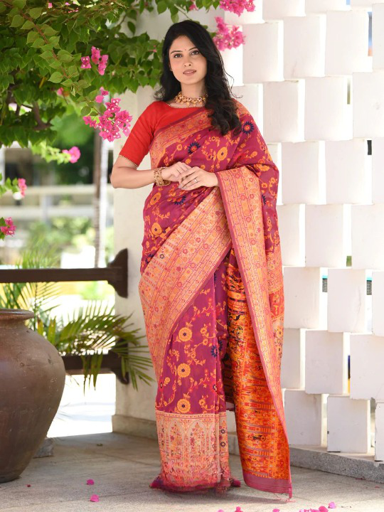 Vastra Creations Banarasi Soft Silk Wedding  Saree