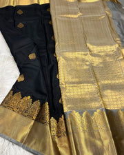 Vastra Creations Banarasi Soft Silk Saree with Unstitched Blouse