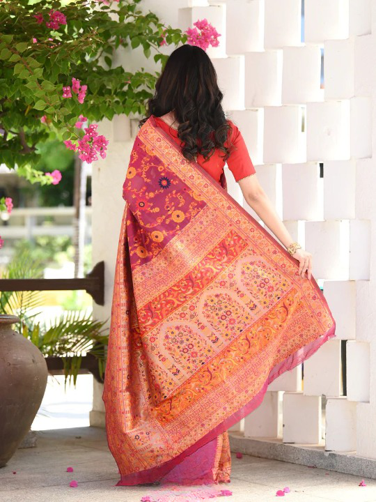 Vastra Creations Banarasi Soft Silk Wedding  Saree