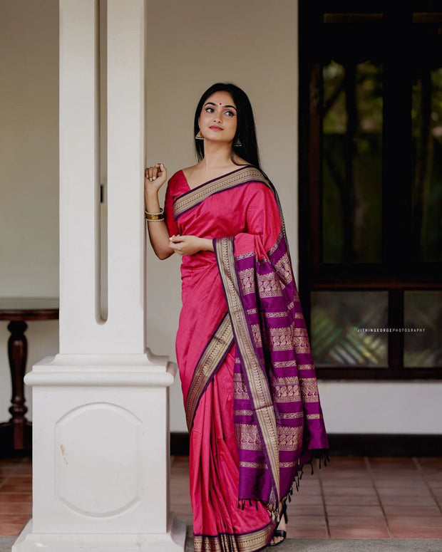 Vastra Creations Banarasi Soft Silk Saree