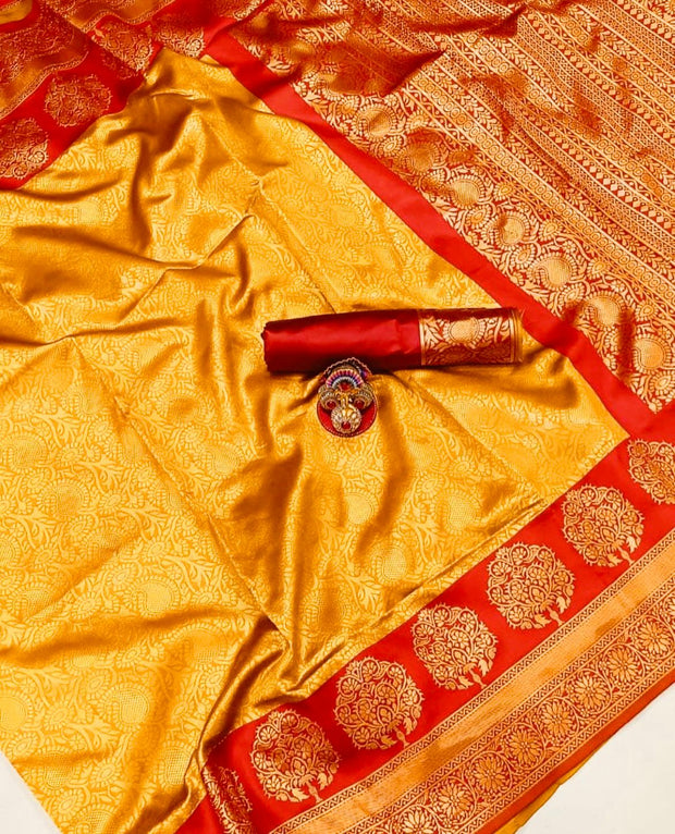 Vastra Creations Banarasi Soft Silk Saree