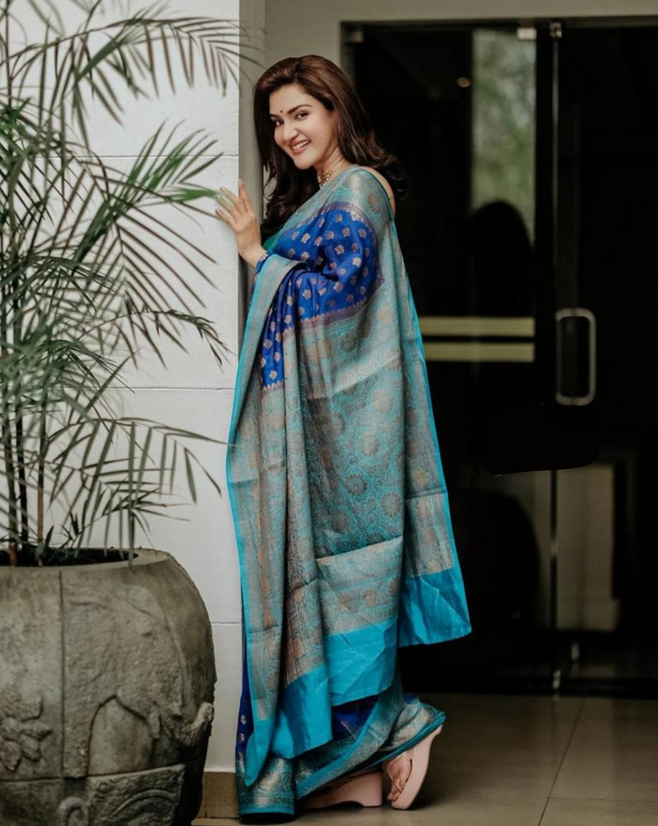 Vastra Creations Banarasi Soft Silk Saree