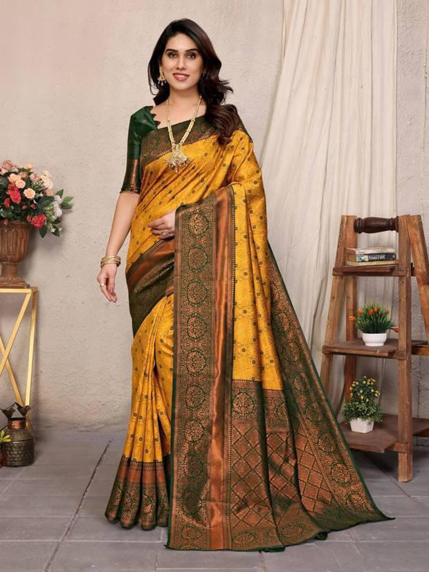 Vastra Creations Banarasi Soft Silk Saree